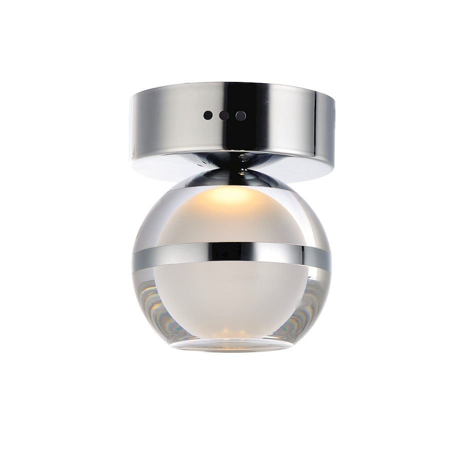 ET2 Lighting Swank 1-Light Sconce/Flush Mount, Polished Chrome
