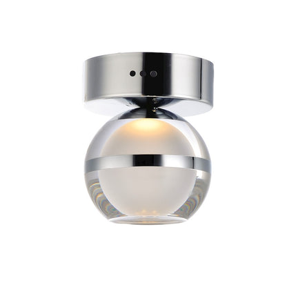 ET2 Lighting Swank 1-Light Sconce/Flush Mount, Polished Chrome
