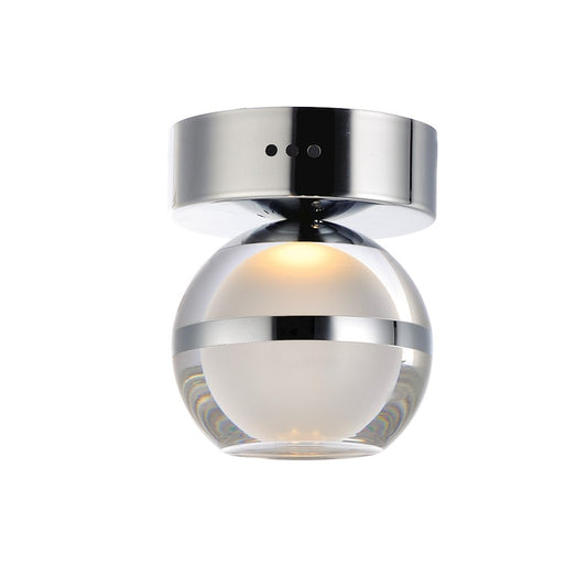 ET2 Lighting Swank 1-Light Sconce/Flush Mount, Polished Chrome