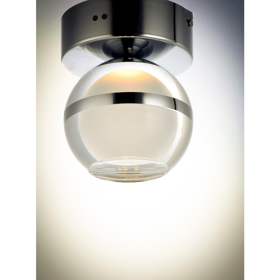ET2 Lighting Swank 1-Light Sconce/Flush Mount, Polished Chrome