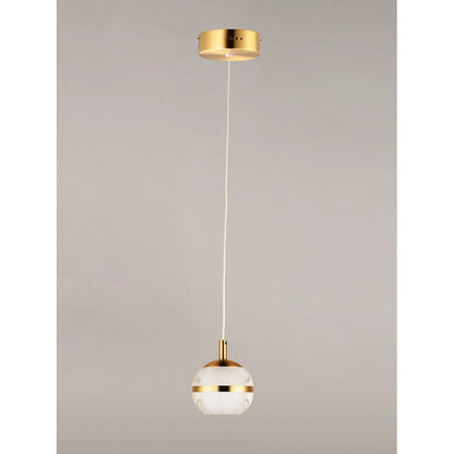 LED Pendant, Natural Aged Brass