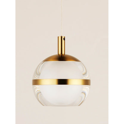 LED Pendant, Natural Aged Brass