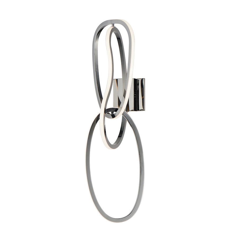 ET2 Lighting Unity 3 Light LED Wall Sconce, Black Chrome