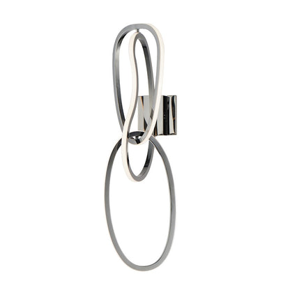 ET2 Lighting Unity 3 Light LED Wall Sconce, Black Chrome