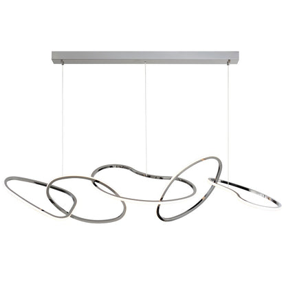 1 Light Linear Pendant, Black Chrome