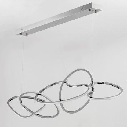 1 Light Linear Pendant, Black Chrome