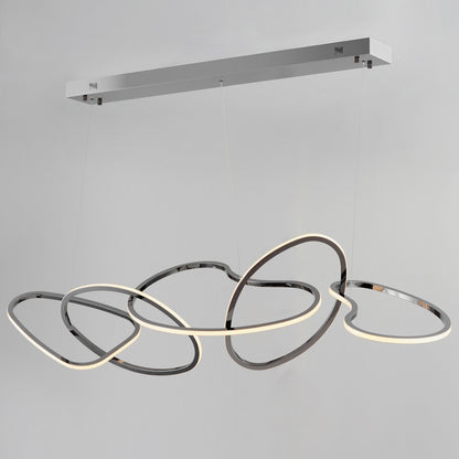 1 Light Linear Pendant, Black Chrome