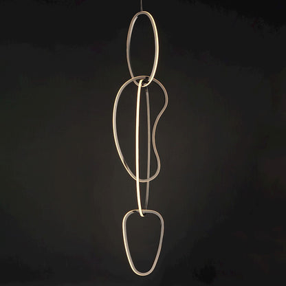 ET2 Lighting Unity Vertical 4 Light LED Pendant, Black Chrome - E24617-BC