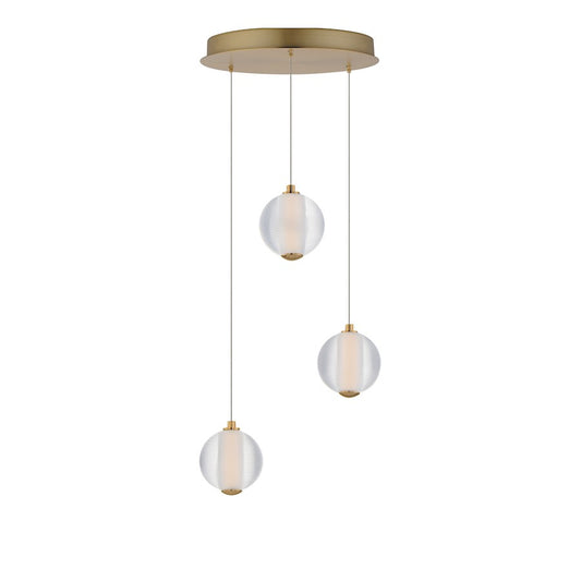ET2 Lighting Unity Vertical 4 Light LED Pendant, Champagne