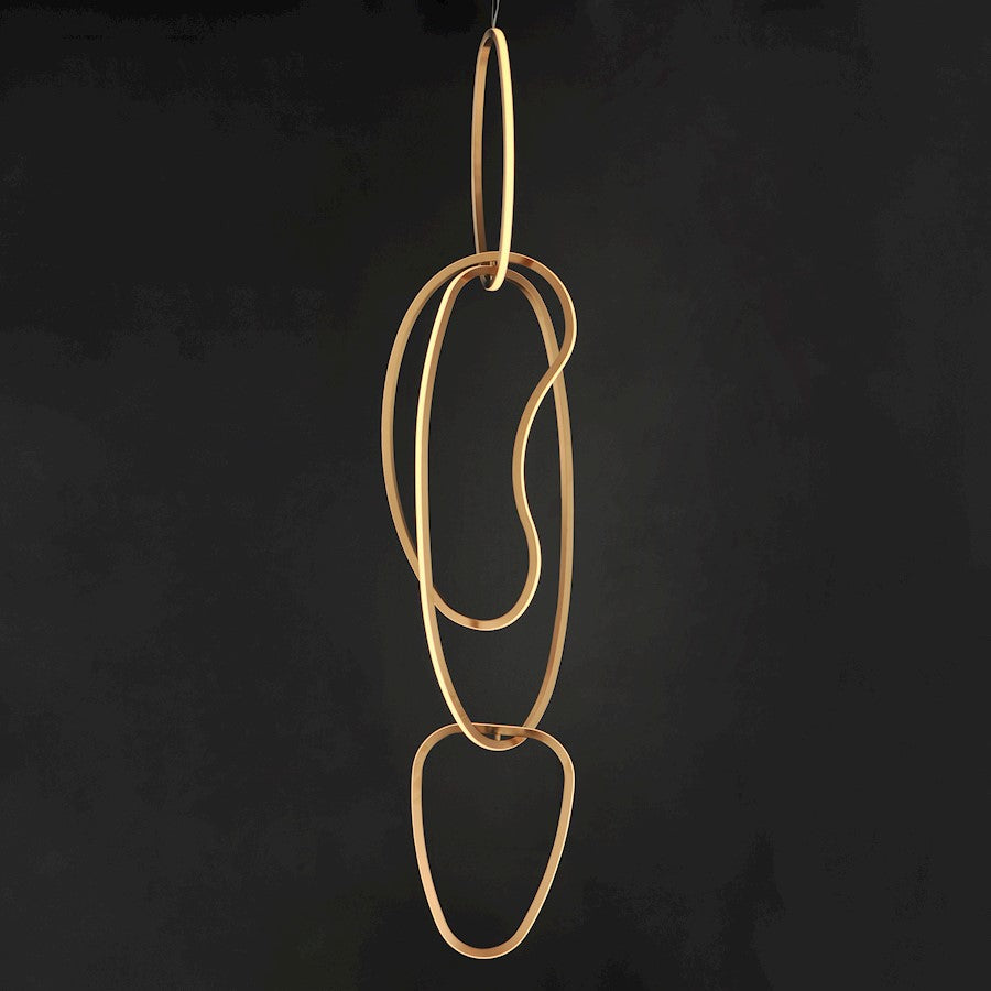 ET2 Lighting Unity Vertical 4 Light LED Pendant, Champagne