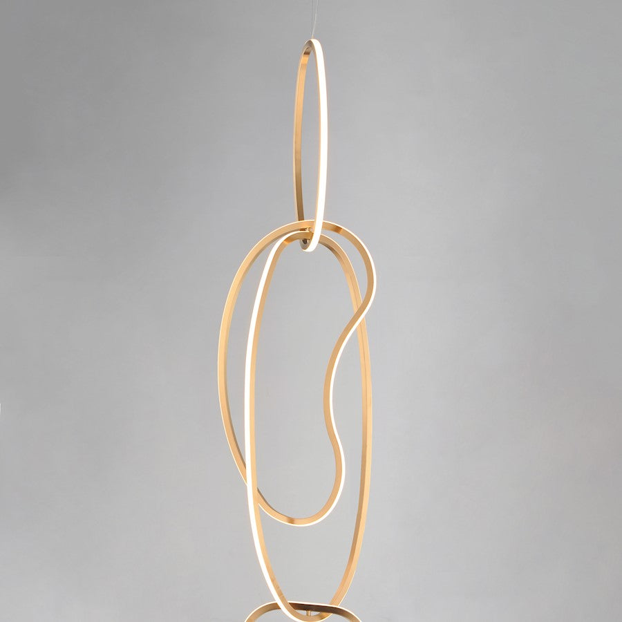 ET2 Lighting Unity Vertical 4 Light LED Pendant, Champagne