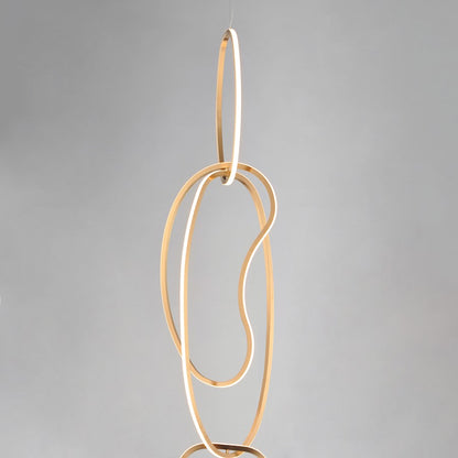 ET2 Lighting Unity Vertical 4 Light LED Pendant, Champagne