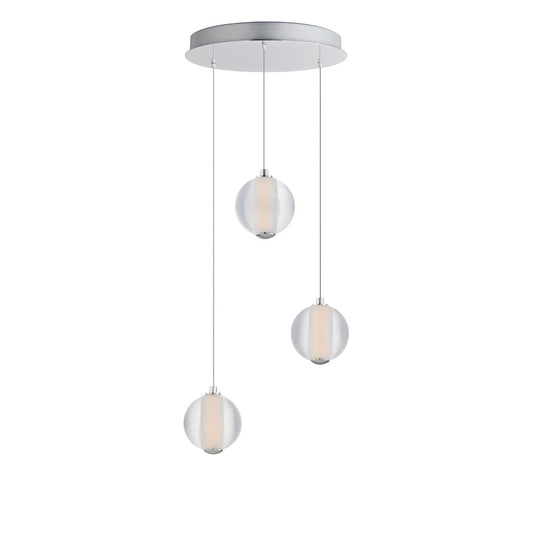 ET2 Lighting Unity 6 Light LED Pendant, Black Chrome