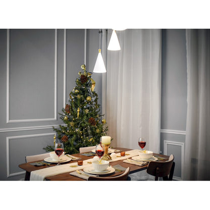 ET2 Lighting Norsk 3 Light Pendant, White/Metallic Gold