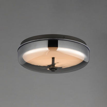 ET2 Lighting Voto LED Flush Mount, Gunmetal/Graduating Smoke