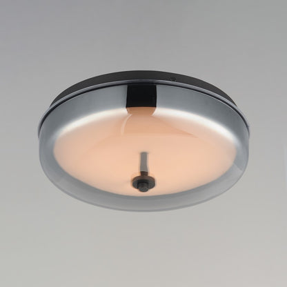 ET2 Lighting Voto LED Flush Mount, Gunmetal/Graduating Smoke