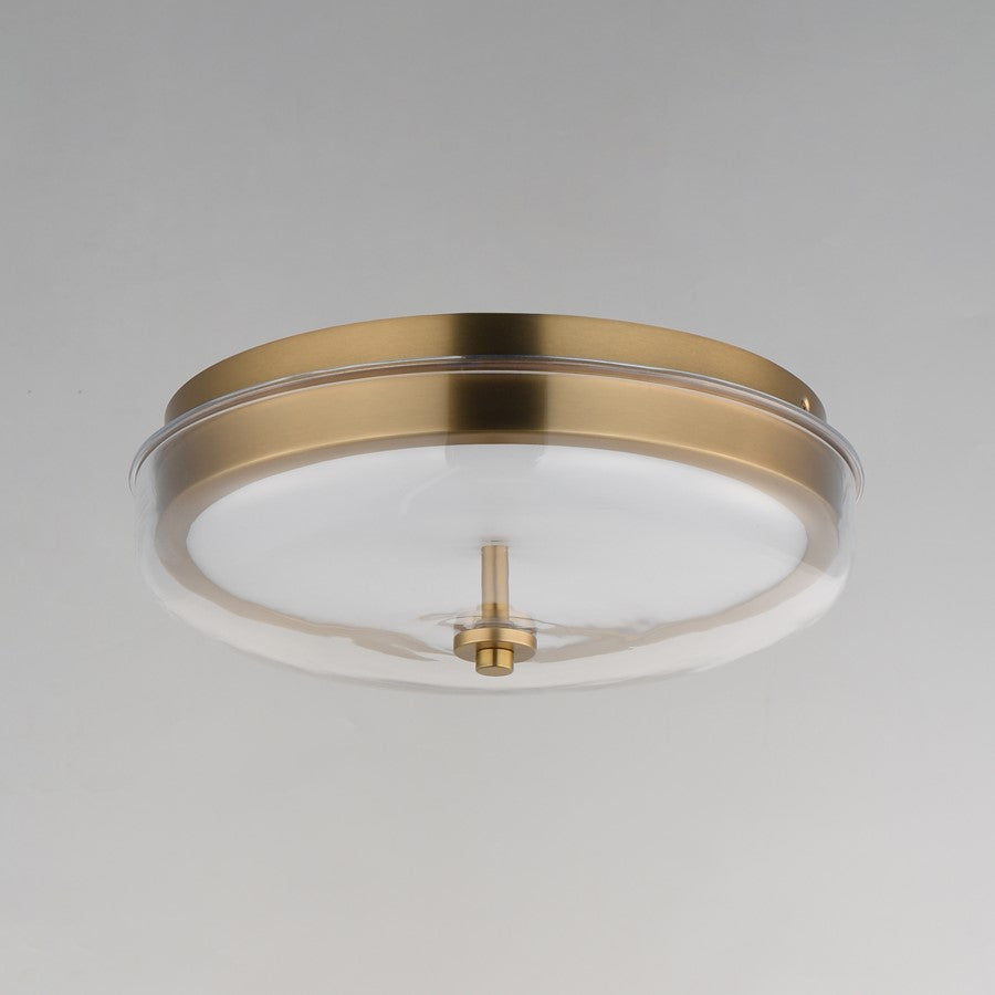 ET2 Lighting Voto 1 Light LED Flush Mount, Brass/Clear