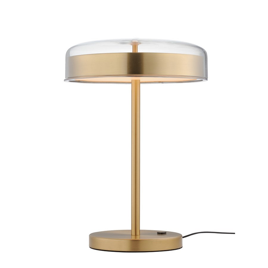 ET2 Lighting Voto 2-Light LED Table Lamp, Brass/Clear - E24669-18NAB