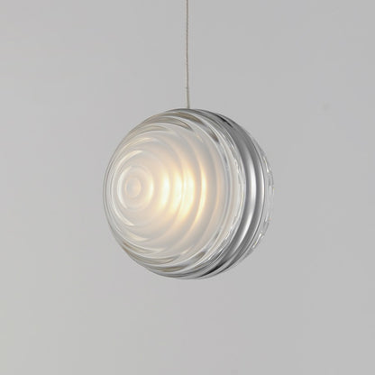 ET2 Lighting Pulse 1Lt 4.75" LED Pendant, Chrome/Clear Acrylic