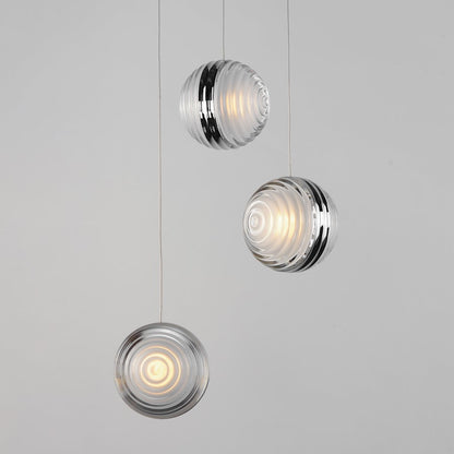 ET2 Lighting Pulse 3Lt Multi-Light LED Pendant, Chrome/Acrylic