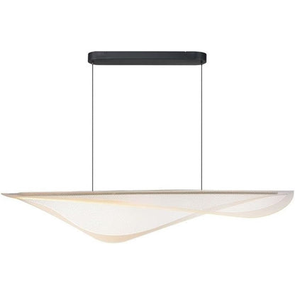 ET2 Lighting Manta 1Lt 47" LED Linear Pendant, Black/Clear Ribbed
