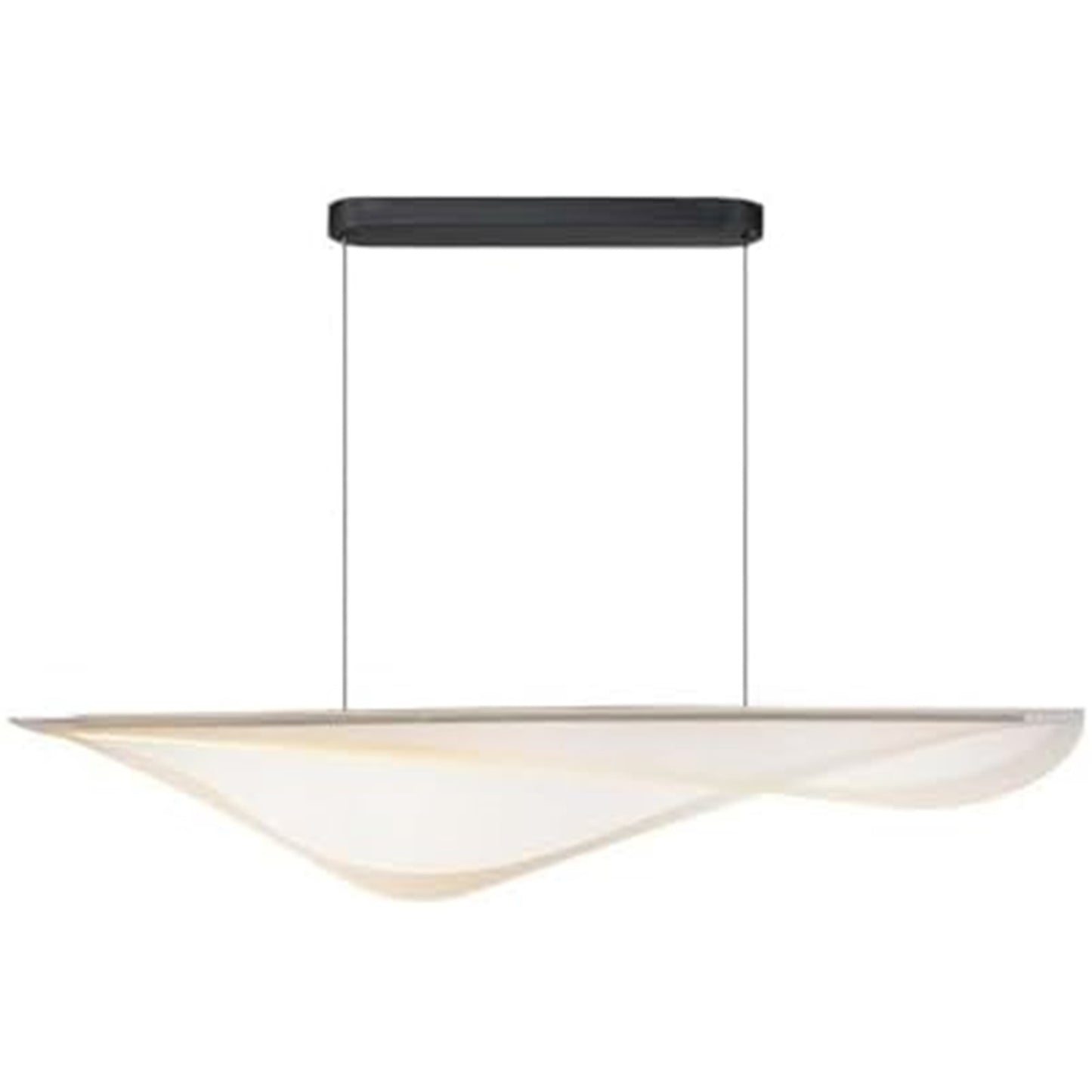 ET2 Lighting Manta 1Lt 47" LED Linear Pendant, Black/Clear Ribbed