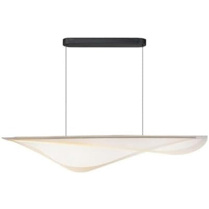 ET2 Lighting Manta 1Lt 47" LED Linear Pendant, Black/Clear Ribbed