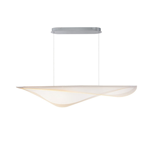 ET2 Lighting Manta 1Lt 47" LED Linear Pendant, Chrome/Ribbed