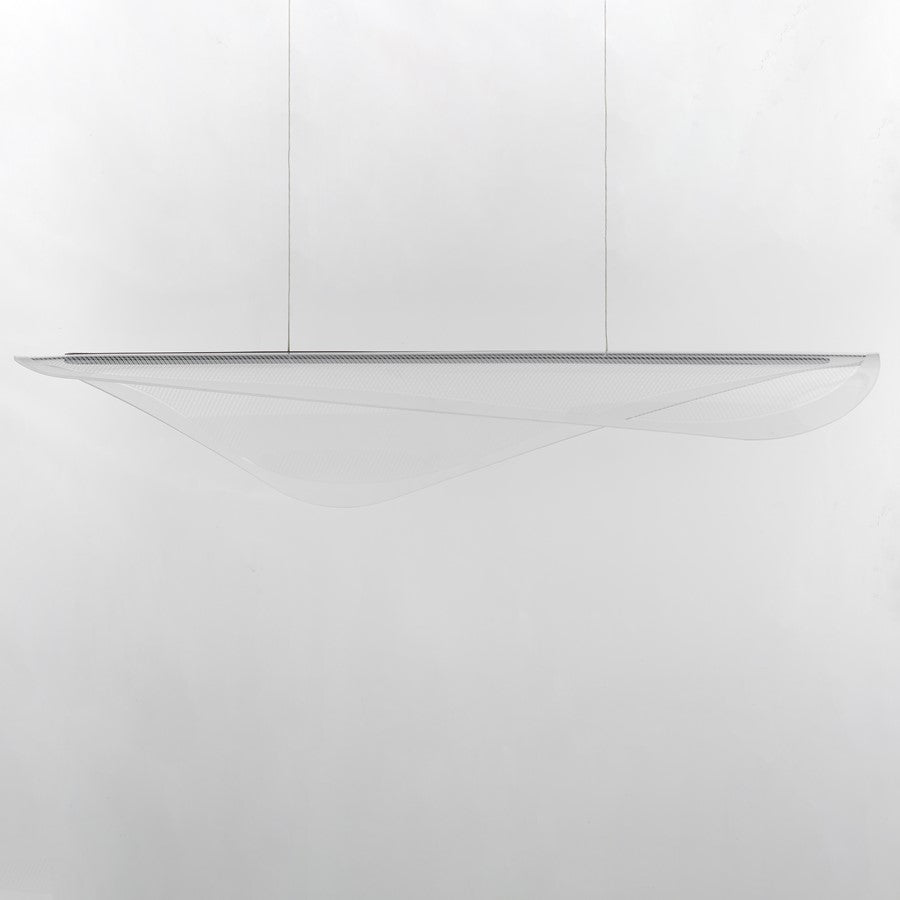 ET2 Lighting Manta 1Lt 47" LED Linear Pendant, Chrome/Ribbed