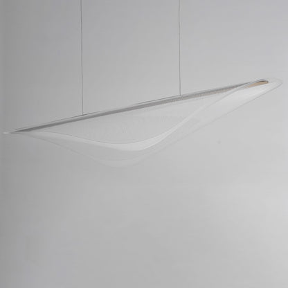 ET2 Lighting Manta 1Lt 59" LED Linear Pendant, Gold/Clear Ribbed
