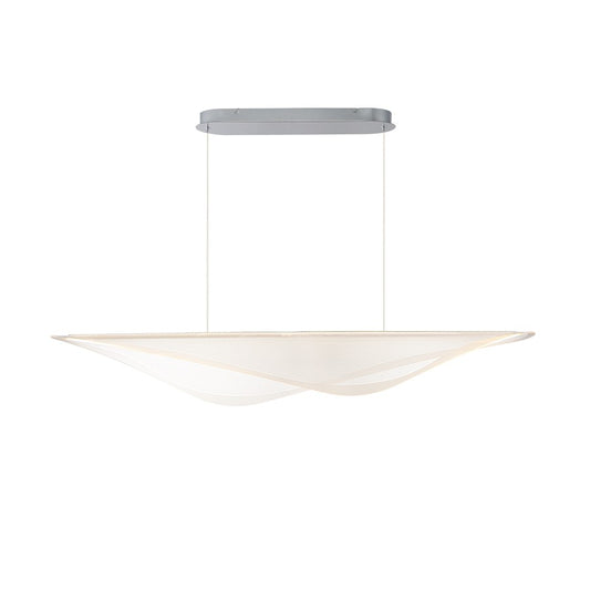 ET2 Lighting Manta 1Lt 59" LED Linear Pendant, Chrome/Ribbed
