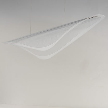 ET2 Lighting Manta 1Lt 59" LED Linear Pendant, Chrome/Ribbed