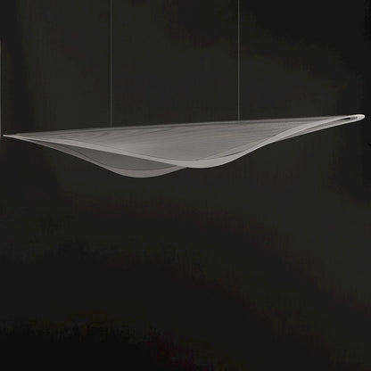 ET2 Lighting Manta 1Lt 70" LED Linear Pendant, Black/Clear Ribbed