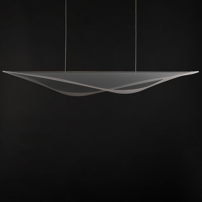 ET2 Lighting Manta 1Lt 70" LED Linear Pendant, Chrome/Ribbed