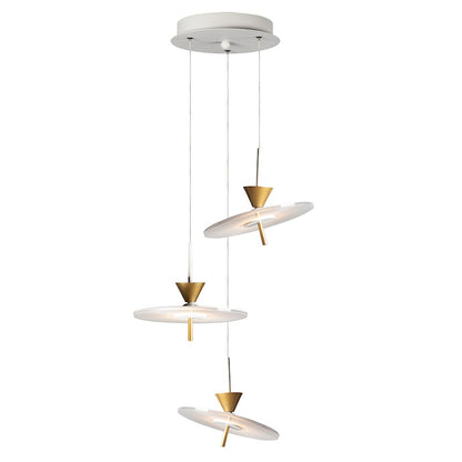 ET2 Lighting Circuit LED 3-Light Pendant, Matte White