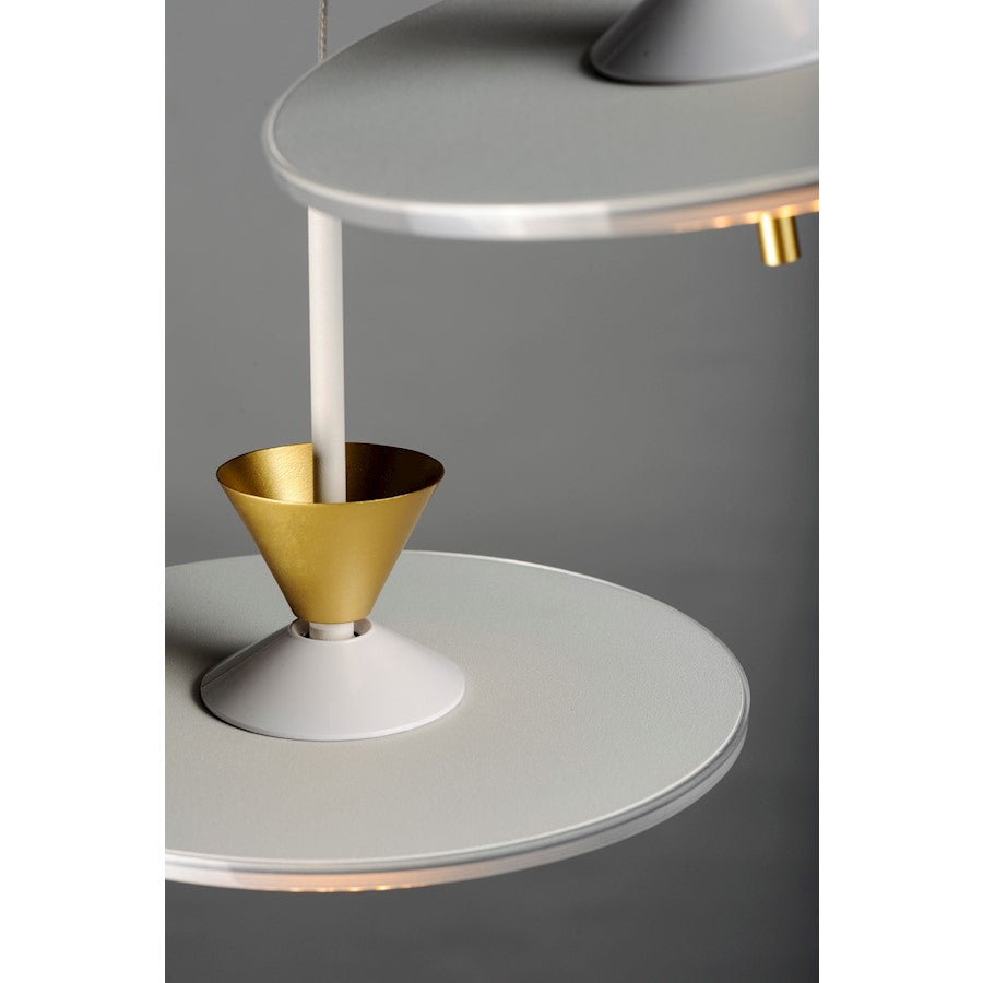ET2 Lighting Circuit LED 3-Light Pendant, Matte White