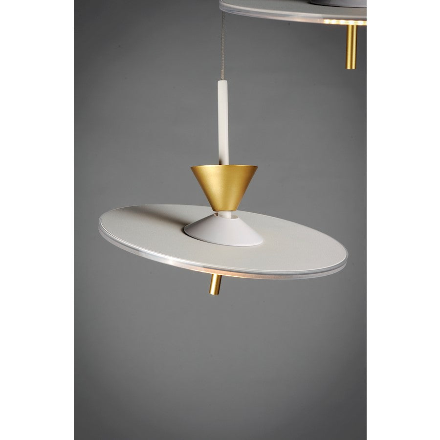 ET2 Lighting Circuit LED 3-Light Pendant, Matte White