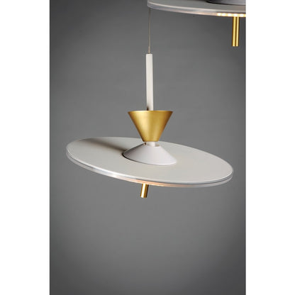 ET2 Lighting Circuit LED 3-Light Pendant, Matte White