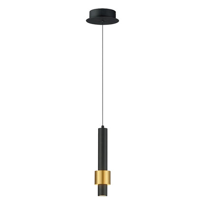 ET2 Lighting Reveal 1 Light LED Pendant, Black/Gold