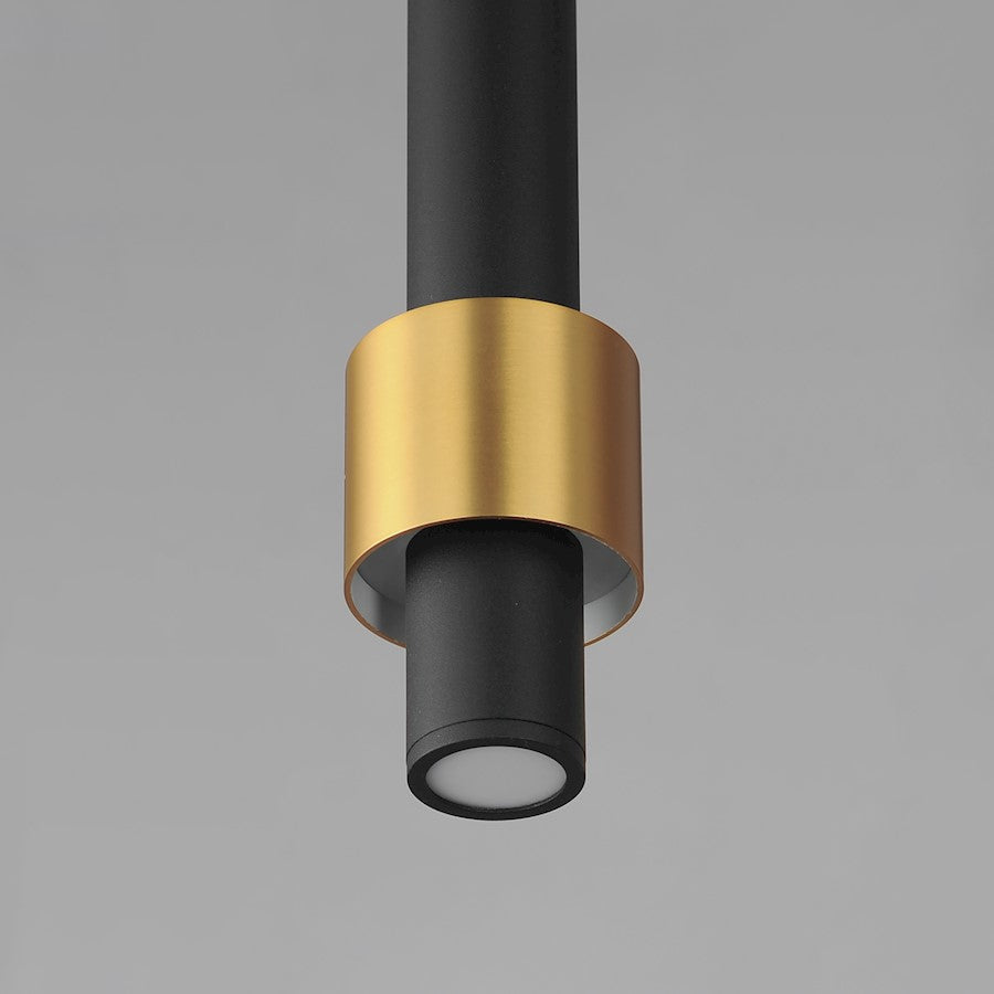 ET2 Lighting Reveal 1 Light LED Pendant, Black/Gold