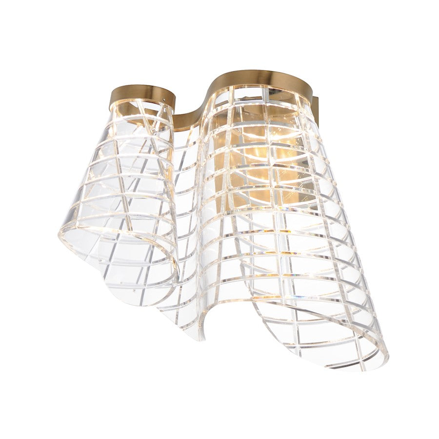 ET2 Lighting Reveal 7 Light LED Pendant, Black/Gold