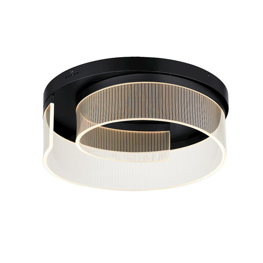 ET2 Lighting Sonata 1Lt 20" LED Flush Mount, Black/Acrylic