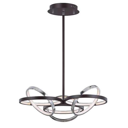 ET2 Lighting Gyro II Single Pendant in Black and Polished Chrome