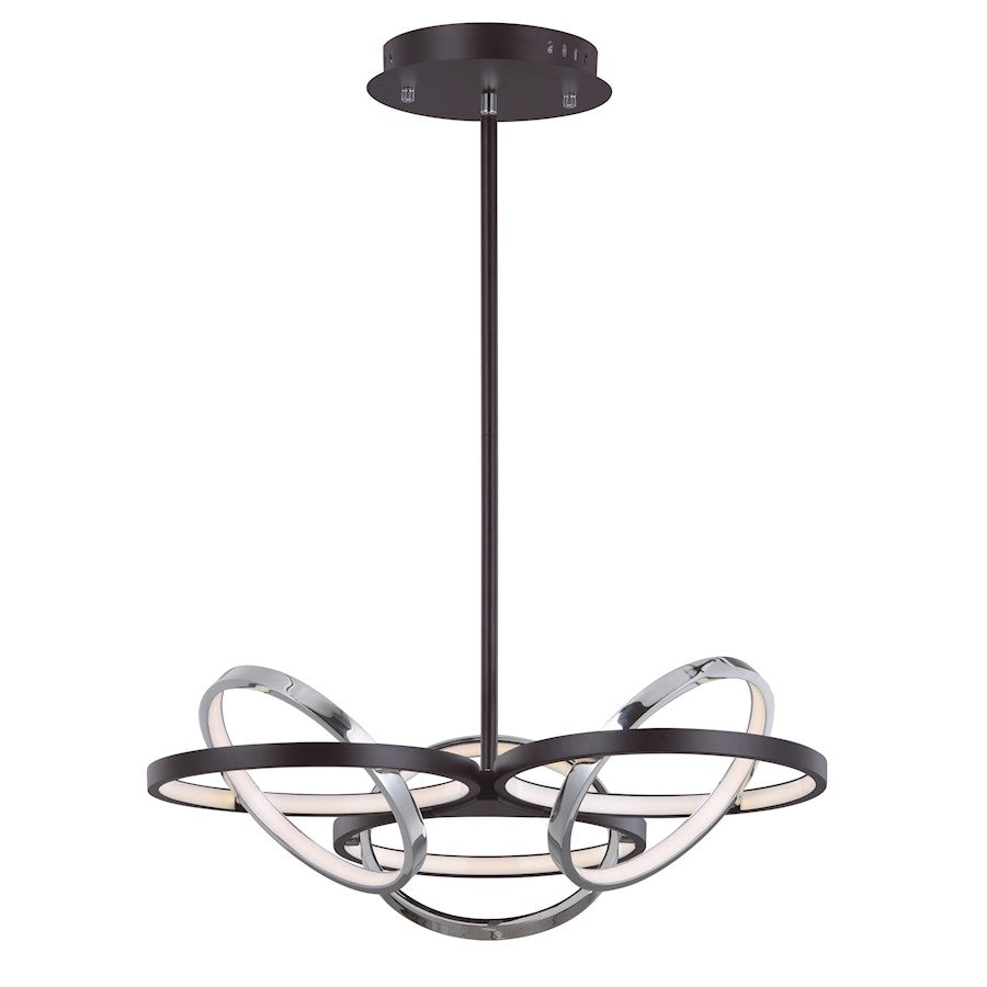 ET2 Lighting Gyro II Single Pendant in Black and Polished Chrome