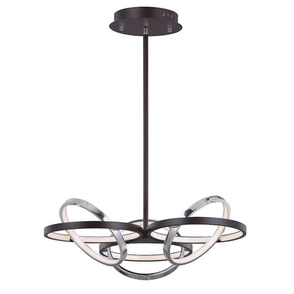 ET2 Lighting Gyro II Single Pendant in Black and Polished Chrome