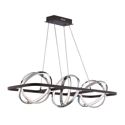 ET2 Lighting Gyro II Linear Pendant in Black and Polished Chrome