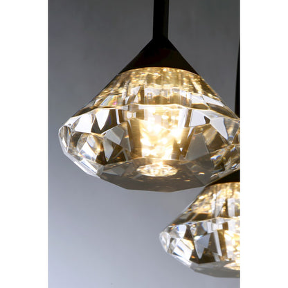 ET2 Lighting Hope-Linear 4 Light Pendant, Black/Metallic Gold