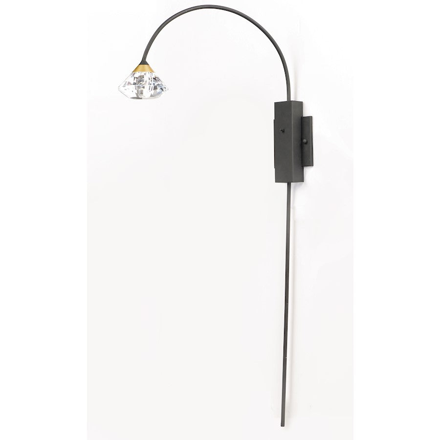 ET2 Lighting Hope-Wall Sconce, Black/Gold