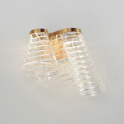 ET2 Lighting Tartan 1Lt LED Wall Sconce, Champagne/Heavy Faceted