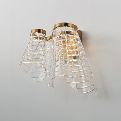 ET2 Lighting Tartan 1Lt LED Wall Sconce, Champagne/Heavy Faceted